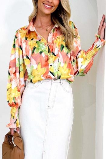 casual non-stretch floral batch printing loose blouses