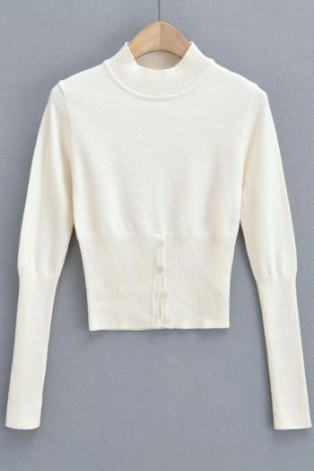 stylish slight stretch knitted all-match thin crop sweater(size run small)