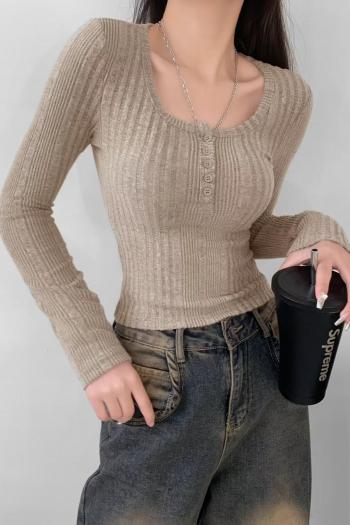 casual slight stretch solid color ribbed knit slim t-shirt size run small