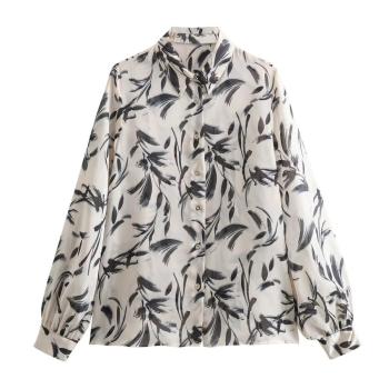 casual non-stretch batch printing loose all-match shirt size run small