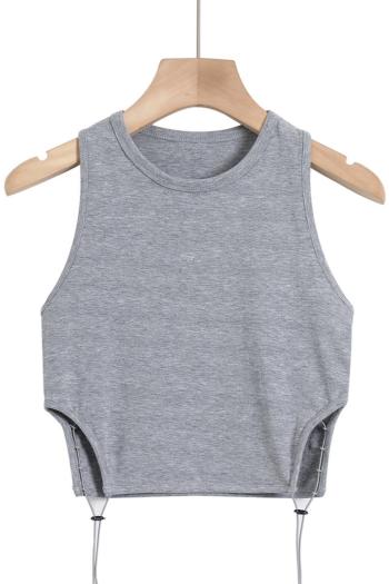 sexy slight stretch 4 colors drawstring all-match crop vest(size run small)