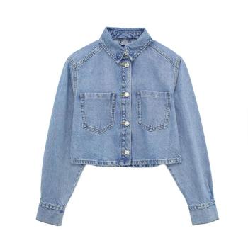 xs-l casual non-stretch denim single-breasted all-match jacket