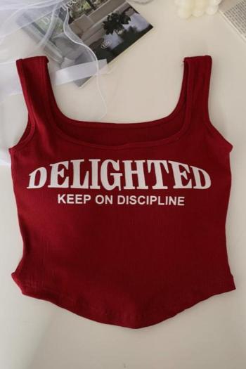 slight stretch 5 colors letter printing padded tank top(suitable for 88-138 lb)