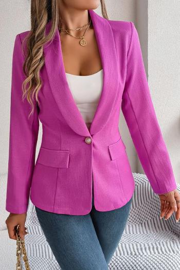 stylish non-stretch one button shoulder padded all-match blazer(only blazer)