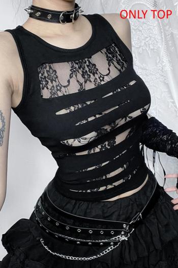 stylish slight stretch gothic style lace lined sexy tank top(no gloves)