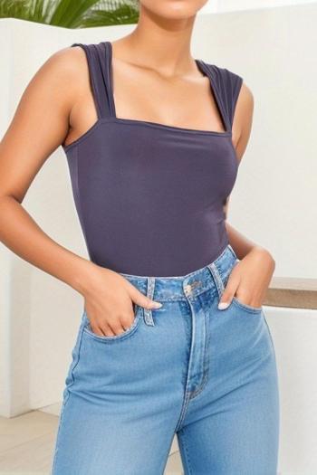 sexy high stretch pure color backless all-match bodysuit