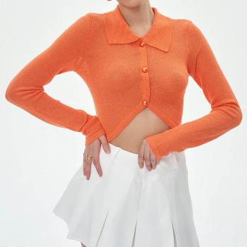 Sexy slight stretch solid color tight knit crop top size run small