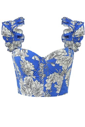 sexy non-stretch batch printing padded rubber bone crop vest size run small#1