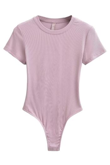 stylish high stretch 11 colors short sleeve all-match bodysuit(size run small)