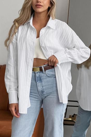 stylish non-stretch pure cotton single-breasted blouse(without underwear)