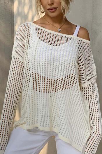 sexy slight stretch ribbed knit solid color crew neck sweaters