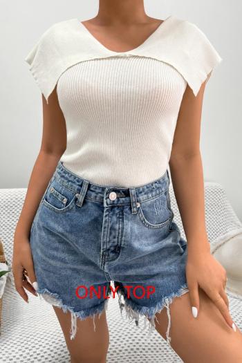 new high stretch stripes solid color one shoulder knit wear