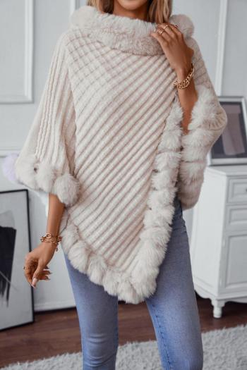 new casual slight stretch solid color knit fluffy thick sweater