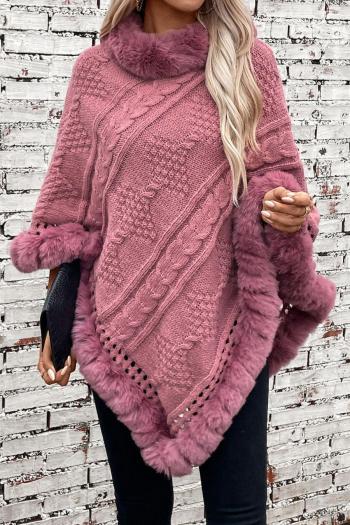 new stylish slight stretch solid color knit cable fluffy thick sweater