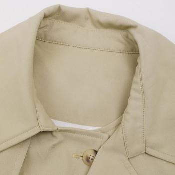 Casual non-stretch lapel solid color with belt jacket(size run small)