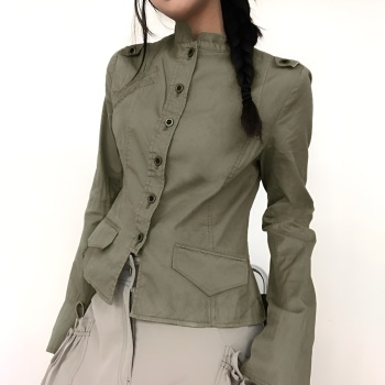 new casual non-stretch patchwork slim long sleeve windbreaker