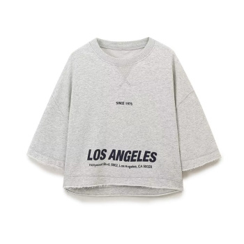 casual slight stretch crew neck letter printing crew neck sweatshirts