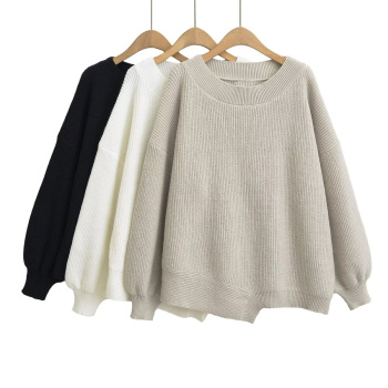 casual slight stretch 3 colors loose all-match sweater(size run small)