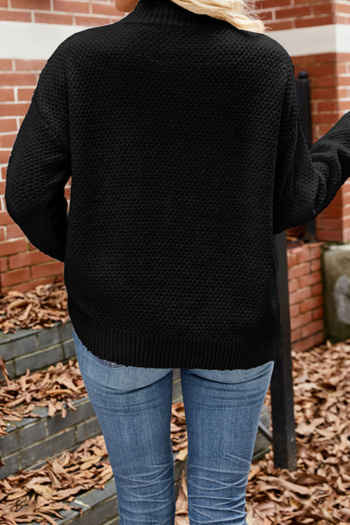 Casual slight stretch twist knitted 5 colors loose all-match sweater