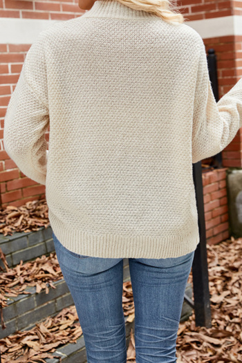 Casual slight stretch twist knitted 5 colors loose all-match sweater