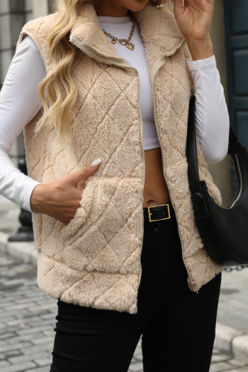 new casual plus-size slight stretch 4-color flannelette lapel loose vests