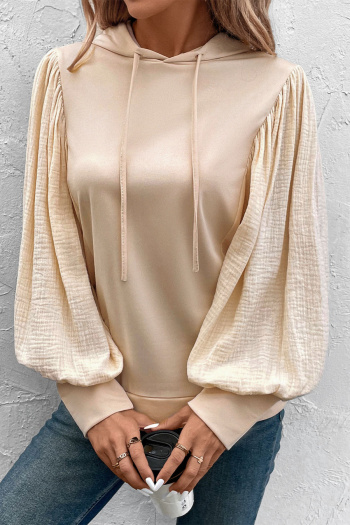 casual slight stretch hooded loose all-match sweatshirt