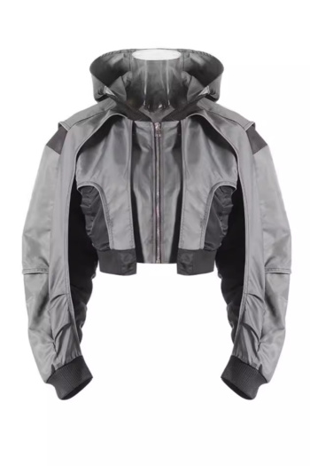 casual non-stretch contrast color winter cotton jacket(size run small)
