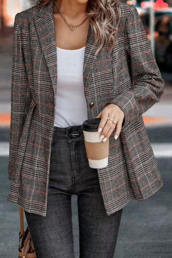 casual no-stretch contrast lattice patchwork wool-like fabric lapel blazers