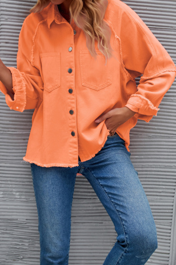new stylish no-stretch patchwork washed denim 5-color long sleeve jackets