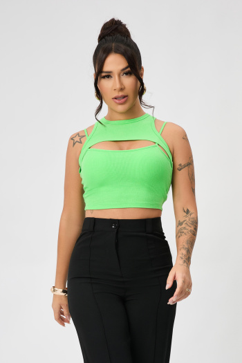 high quality sexy slight stretch orange cutout crop vest(new added colors)