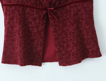 Casual slight stretch stitching mesh square neck top(size run small)