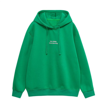 casual non-stretch drawstring hooded letter printing sweatshirts