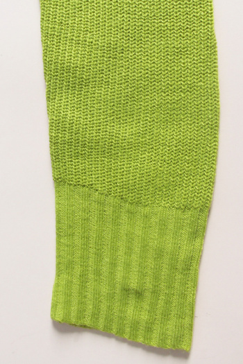 Exquisite slight stretch solid color high collar hollow sweaters