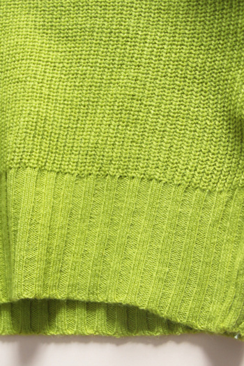 Exquisite slight stretch solid color high collar hollow sweaters