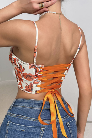 sexy non-stretch sling with underwire padded rubber bone tight crop vest