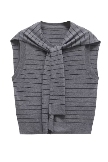 casual slight stretch ribbed knit stripe pattern sweaters