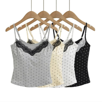 sexy slight stretch 4 colors lace trim padded tank top(size run small)