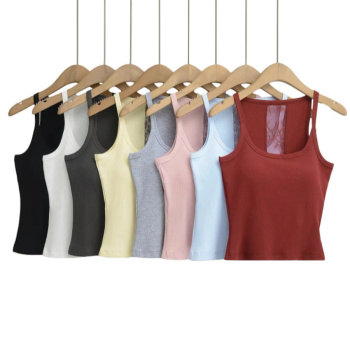 sexy slight stretch crew neck stitching lace padded tank top(size run small)