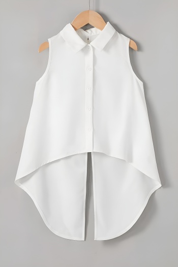 stylish plus size non-stretch tatting pure color bow blouse vest