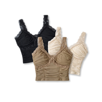 casual slight stretch shirring slim fit crop vest with padded size run small