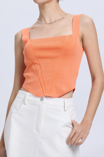 casual slight stretch 5-colors sling slim fit knitted vest size run small