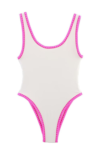 casual slight stretch contrast color sleeveless all-match bodysuit