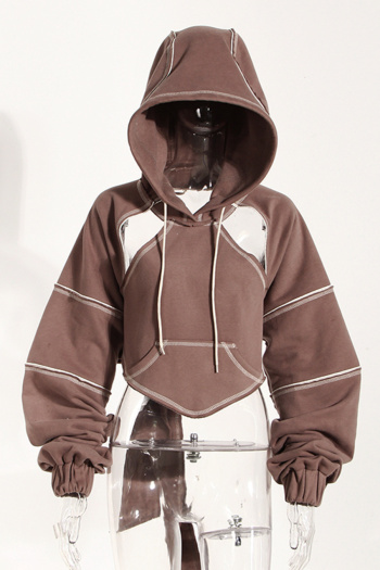 exquisite non-stretch hooded backless sweatshirts(size run small)