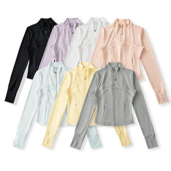 casual slight stretch 7 colors stand collar zip-up jacket(size run small)