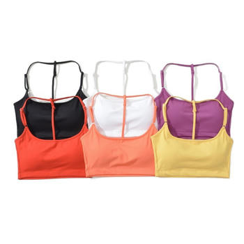 sexy slight stretch halter-neck 6 colors padded tank top(size run small)