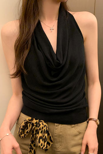 sexy slight stretch halter-neck 5 colors tank top(size run small)