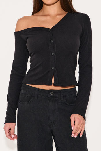 casual slight stretch 3-colors solid color slim fit single-breasted cardigan top