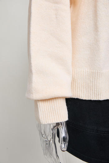 Casual slight stretch knitted zip-up loose all-match sweater