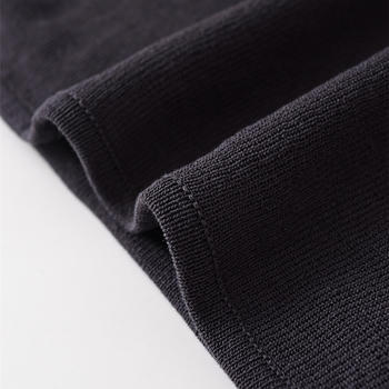 Casual slight stretch crew neck solid color hollow top