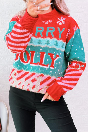 christmas casual stretch jacquard loose all-match sweater